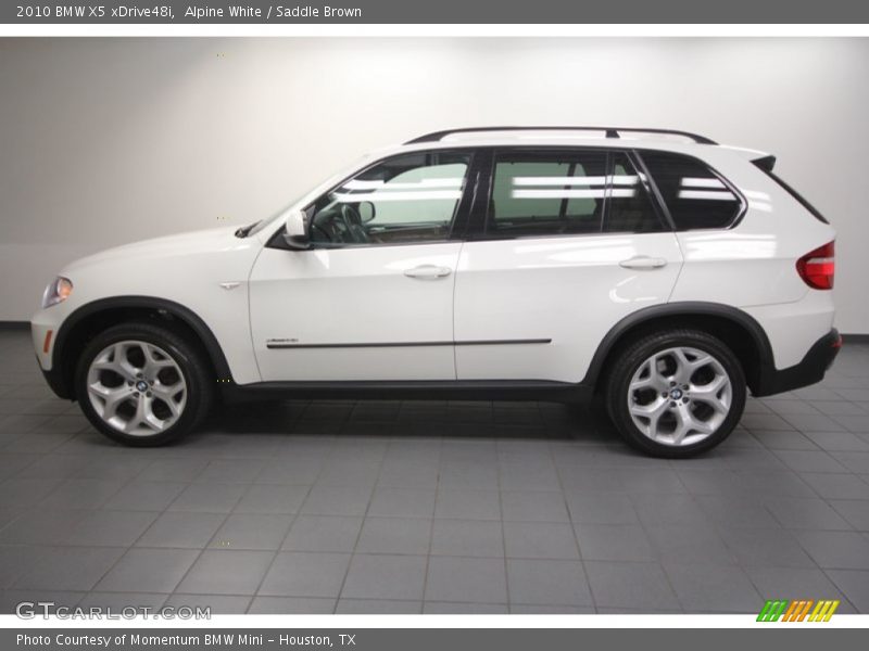 Alpine White / Saddle Brown 2010 BMW X5 xDrive48i