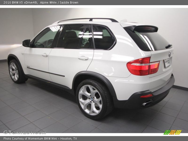 Alpine White / Saddle Brown 2010 BMW X5 xDrive48i