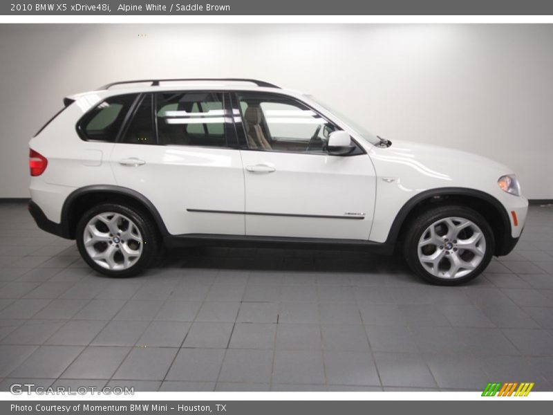 Alpine White / Saddle Brown 2010 BMW X5 xDrive48i