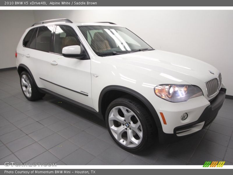 Alpine White / Saddle Brown 2010 BMW X5 xDrive48i
