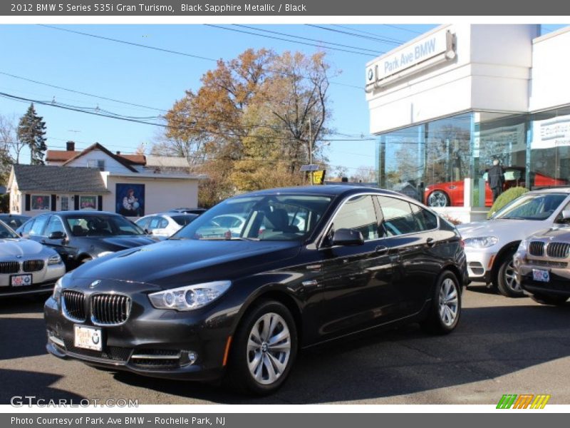 Black Sapphire Metallic / Black 2012 BMW 5 Series 535i Gran Turismo