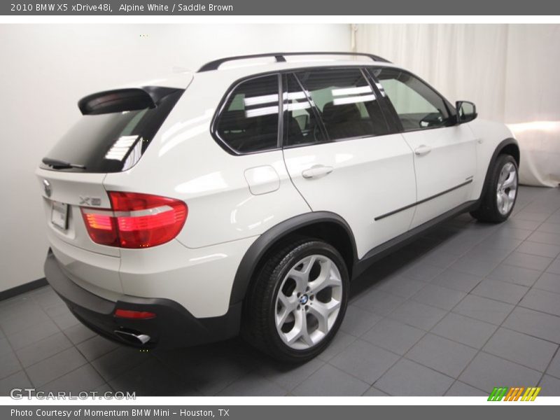 Alpine White / Saddle Brown 2010 BMW X5 xDrive48i