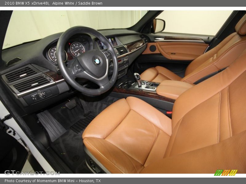 Alpine White / Saddle Brown 2010 BMW X5 xDrive48i