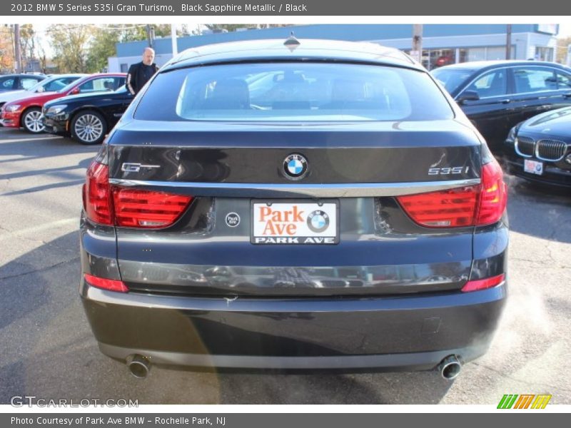 Black Sapphire Metallic / Black 2012 BMW 5 Series 535i Gran Turismo