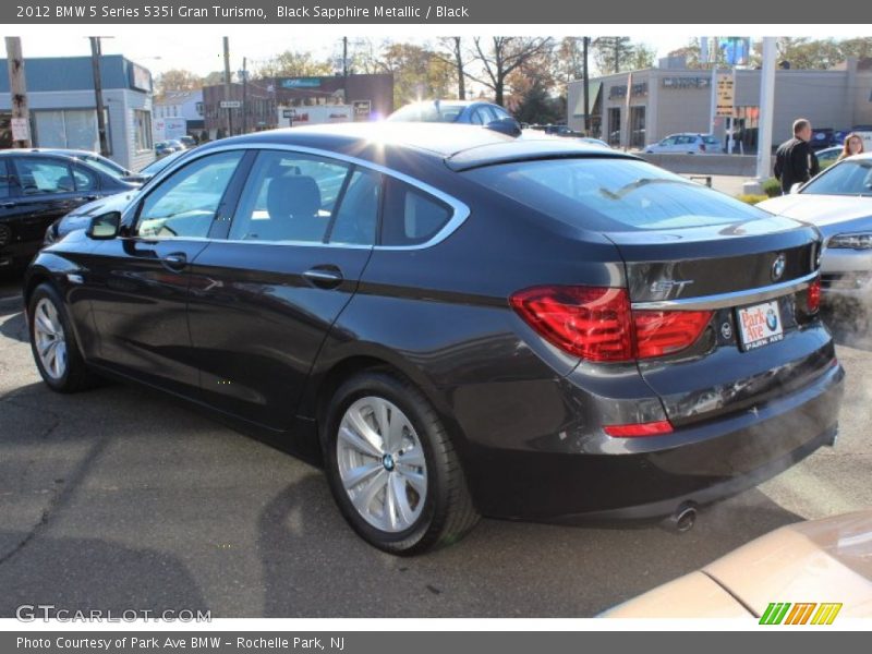Black Sapphire Metallic / Black 2012 BMW 5 Series 535i Gran Turismo