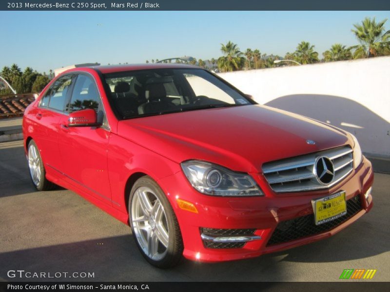 Mars Red / Black 2013 Mercedes-Benz C 250 Sport