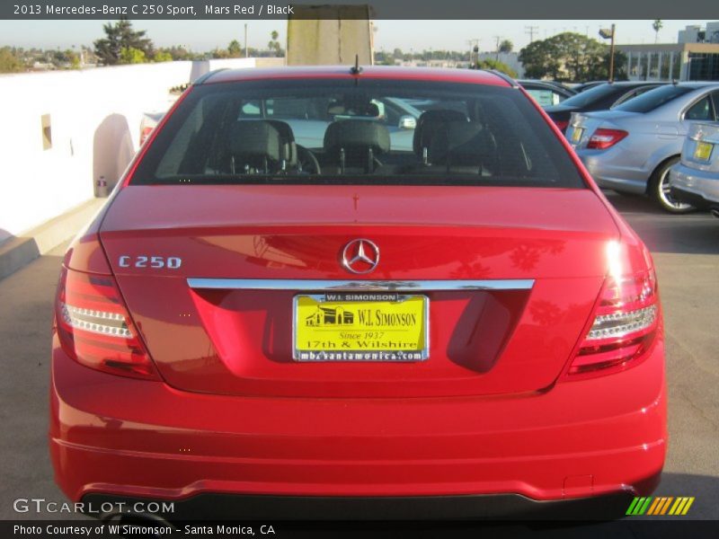 Mars Red / Black 2013 Mercedes-Benz C 250 Sport