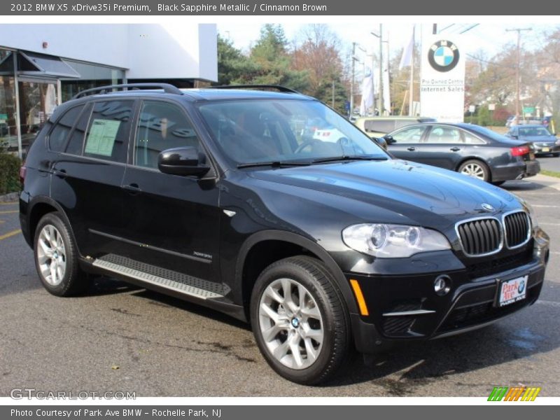 Black Sapphire Metallic / Cinnamon Brown 2012 BMW X5 xDrive35i Premium