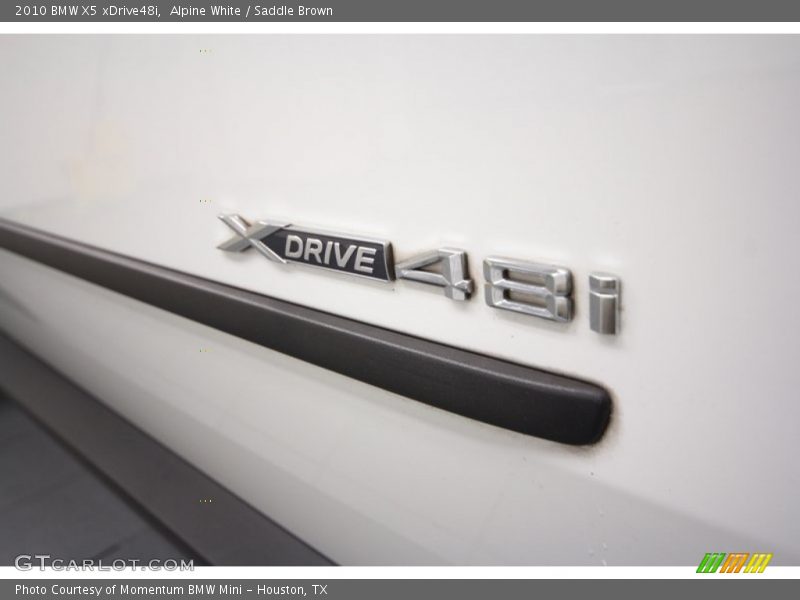 Alpine White / Saddle Brown 2010 BMW X5 xDrive48i
