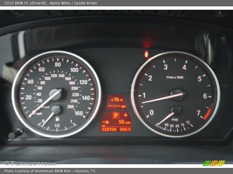 Alpine White / Saddle Brown 2010 BMW X5 xDrive48i