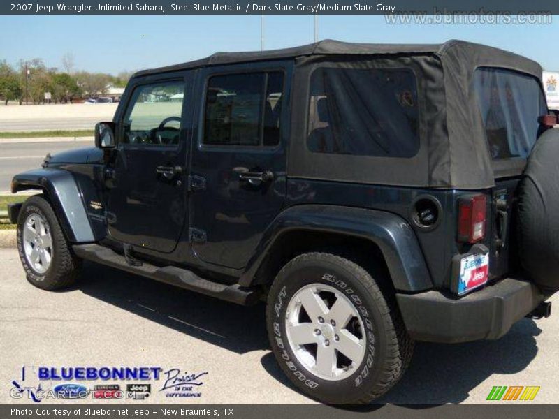 Steel Blue Metallic / Dark Slate Gray/Medium Slate Gray 2007 Jeep Wrangler Unlimited Sahara