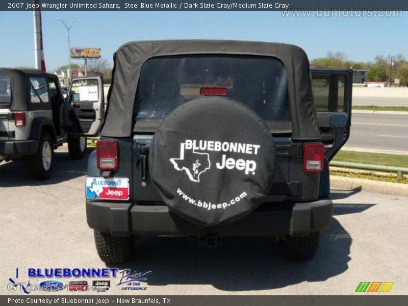 Steel Blue Metallic / Dark Slate Gray/Medium Slate Gray 2007 Jeep Wrangler Unlimited Sahara