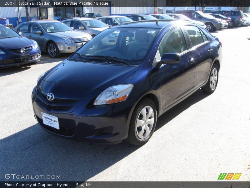 Nautical Blue Metallic / Bisque 2007 Toyota Yaris Sedan