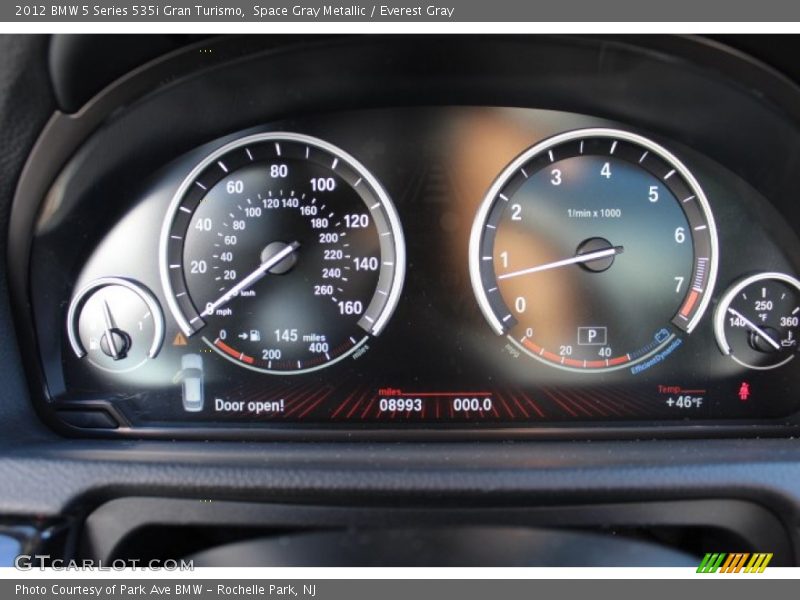 Space Gray Metallic / Everest Gray 2012 BMW 5 Series 535i Gran Turismo
