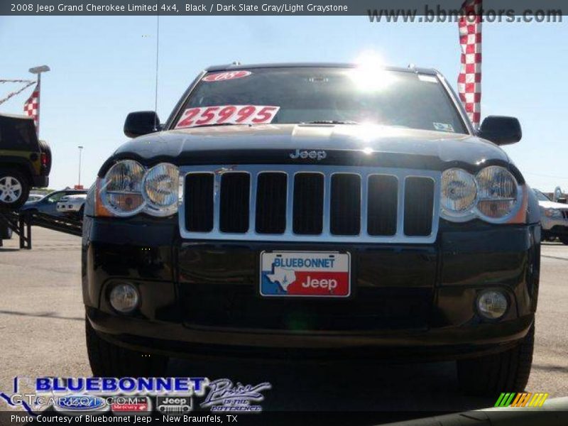 Black / Dark Slate Gray/Light Graystone 2008 Jeep Grand Cherokee Limited 4x4