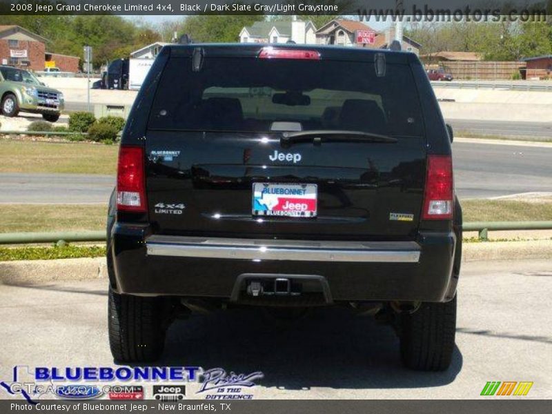Black / Dark Slate Gray/Light Graystone 2008 Jeep Grand Cherokee Limited 4x4