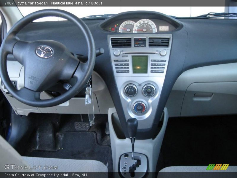 Nautical Blue Metallic / Bisque 2007 Toyota Yaris Sedan