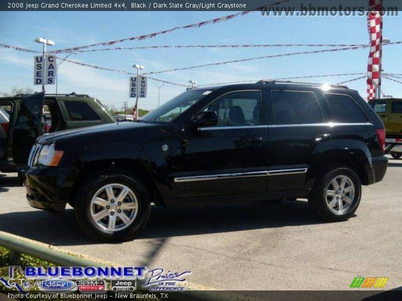 Black / Dark Slate Gray/Light Graystone 2008 Jeep Grand Cherokee Limited 4x4