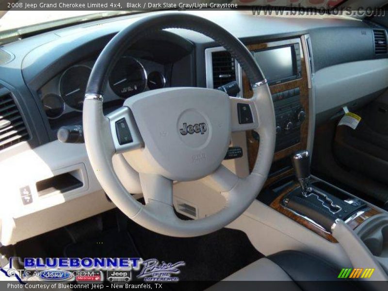 Black / Dark Slate Gray/Light Graystone 2008 Jeep Grand Cherokee Limited 4x4