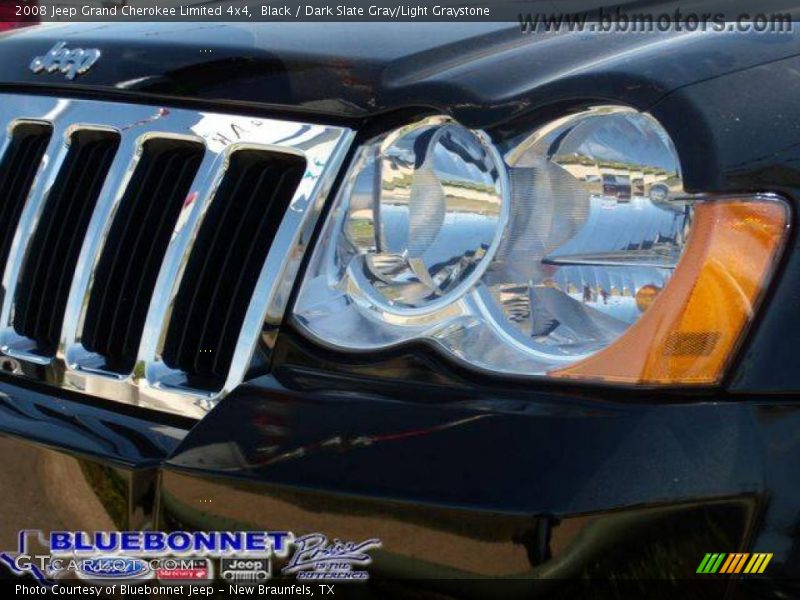 Black / Dark Slate Gray/Light Graystone 2008 Jeep Grand Cherokee Limited 4x4