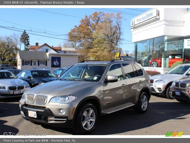 Platinum Bronze Metallic / Beige 2009 BMW X5 xDrive48i