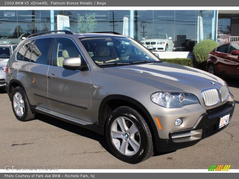 Platinum Bronze Metallic / Beige 2009 BMW X5 xDrive48i
