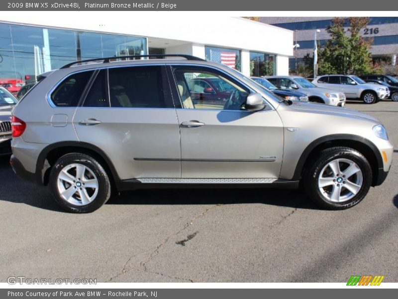 Platinum Bronze Metallic / Beige 2009 BMW X5 xDrive48i