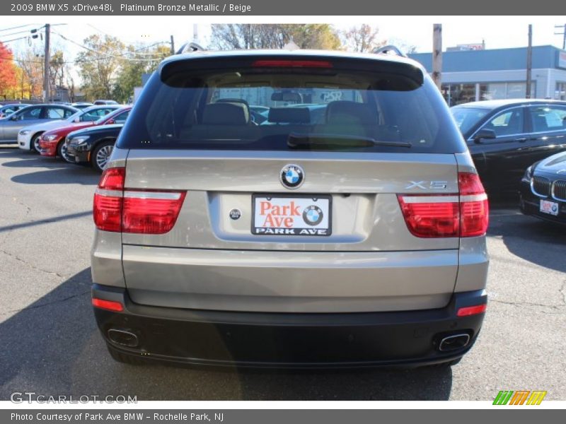 Platinum Bronze Metallic / Beige 2009 BMW X5 xDrive48i