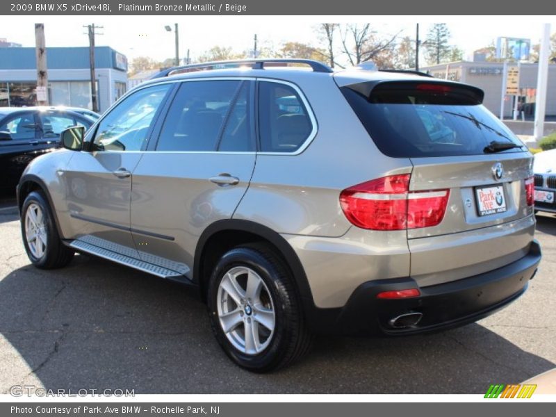 Platinum Bronze Metallic / Beige 2009 BMW X5 xDrive48i