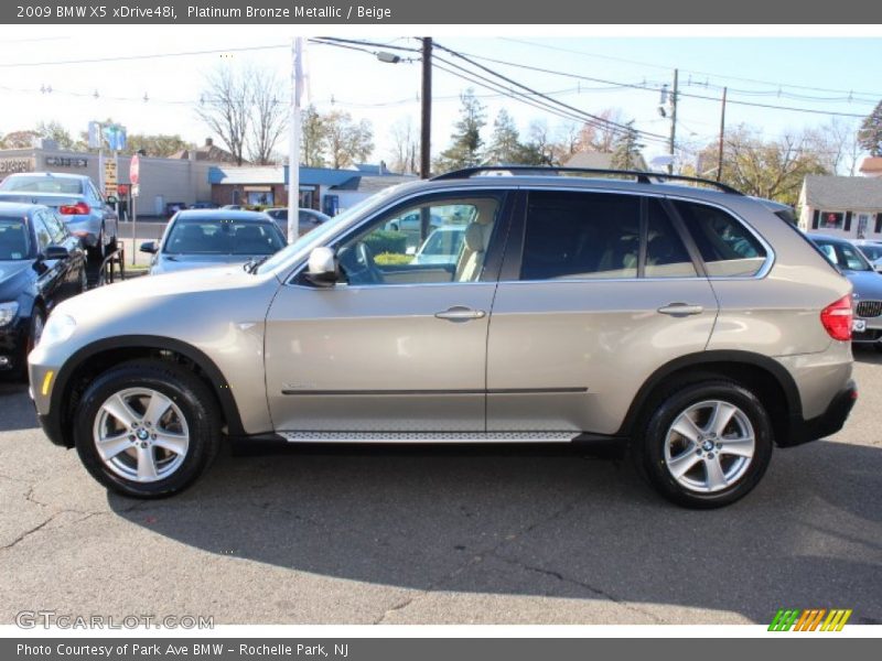 Platinum Bronze Metallic / Beige 2009 BMW X5 xDrive48i