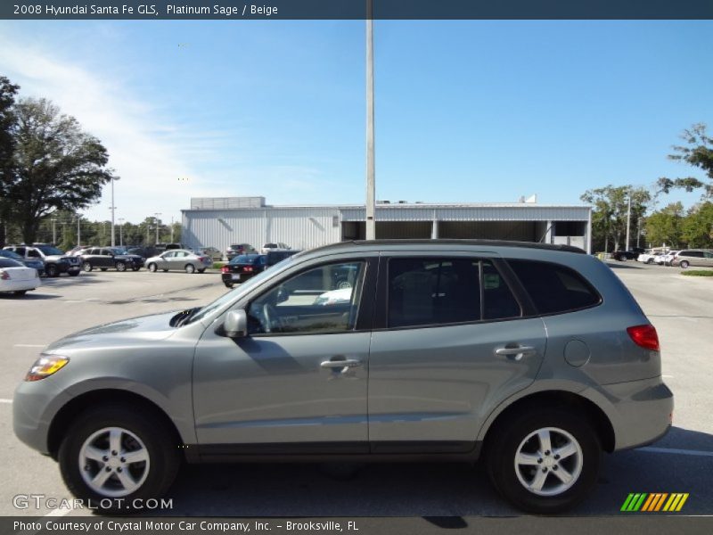 Platinum Sage / Beige 2008 Hyundai Santa Fe GLS