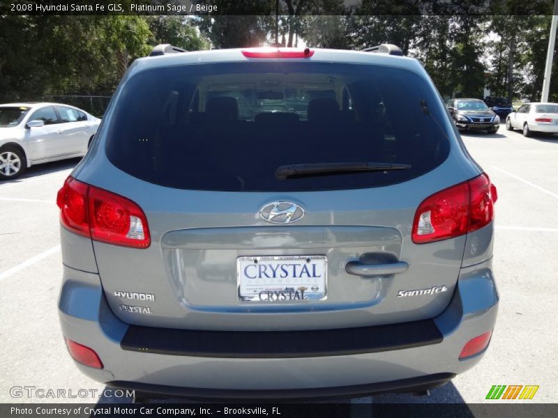 Platinum Sage / Beige 2008 Hyundai Santa Fe GLS
