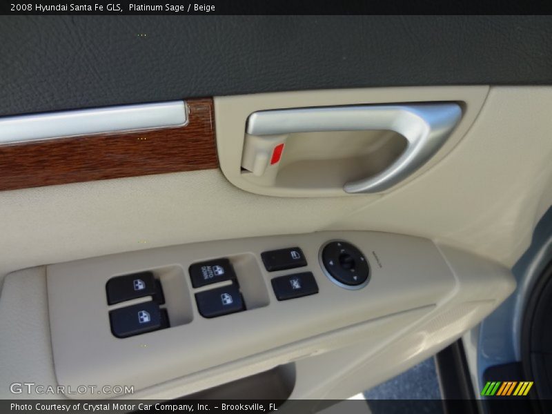 Platinum Sage / Beige 2008 Hyundai Santa Fe GLS