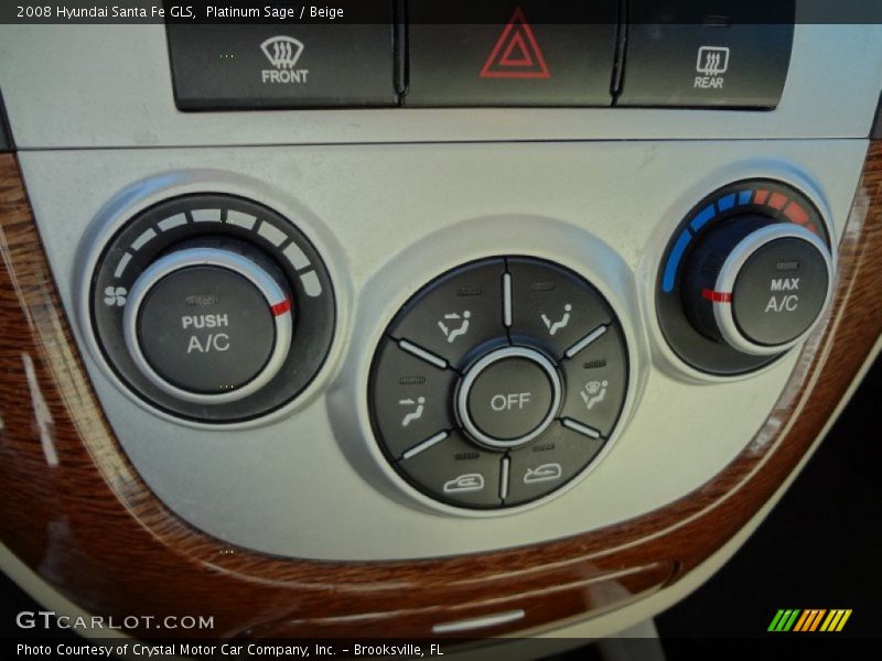 Platinum Sage / Beige 2008 Hyundai Santa Fe GLS