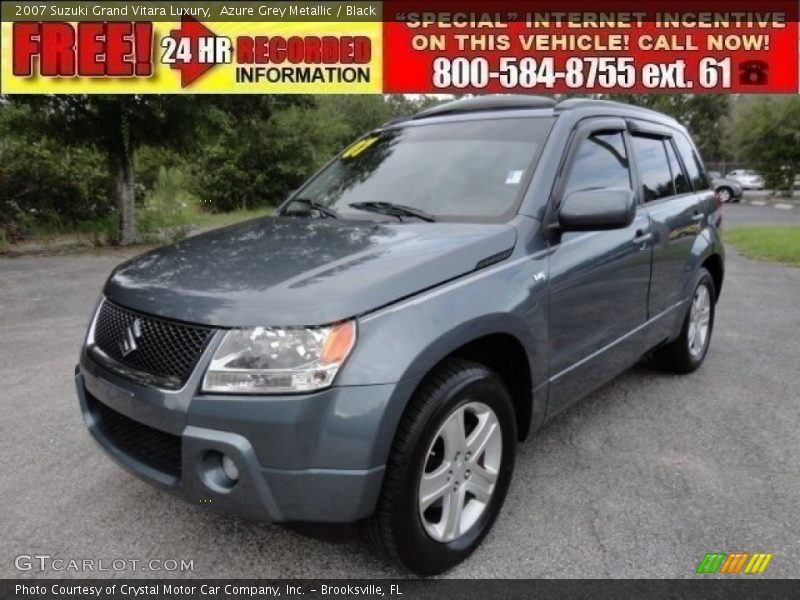 Azure Grey Metallic / Black 2007 Suzuki Grand Vitara Luxury