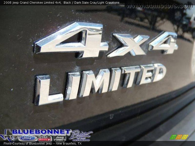 Black / Dark Slate Gray/Light Graystone 2008 Jeep Grand Cherokee Limited 4x4