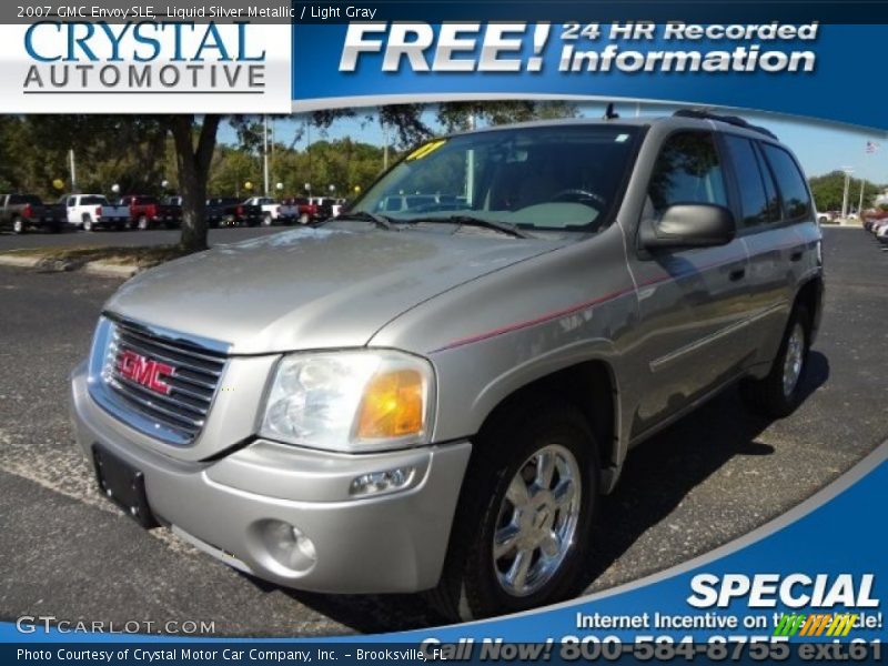 Liquid Silver Metallic / Light Gray 2007 GMC Envoy SLE