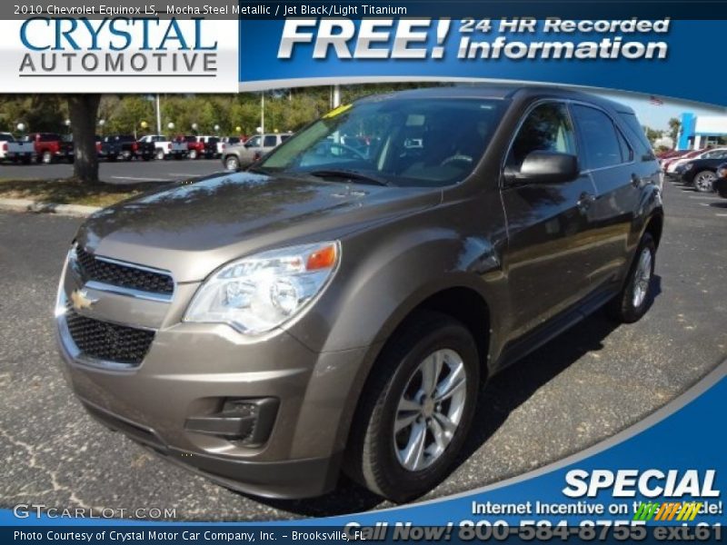 Mocha Steel Metallic / Jet Black/Light Titanium 2010 Chevrolet Equinox LS