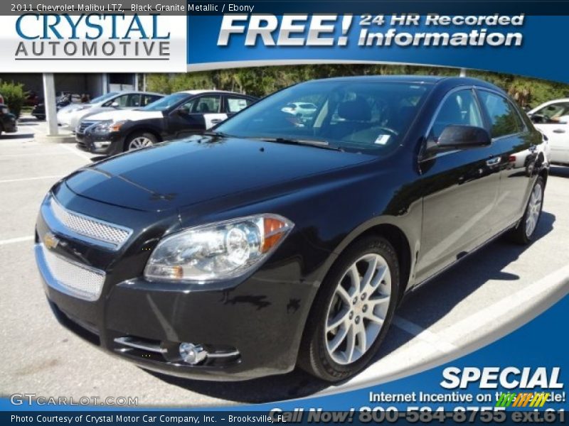 Black Granite Metallic / Ebony 2011 Chevrolet Malibu LTZ
