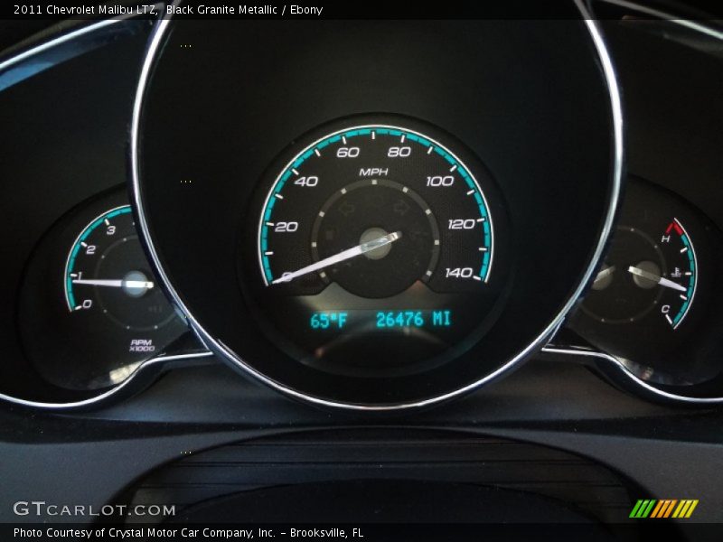 Black Granite Metallic / Ebony 2011 Chevrolet Malibu LTZ