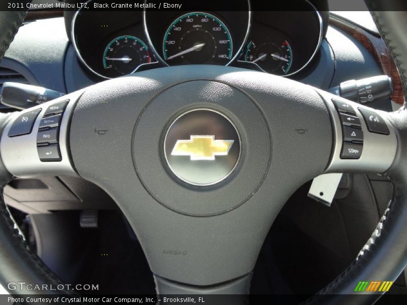 Black Granite Metallic / Ebony 2011 Chevrolet Malibu LTZ