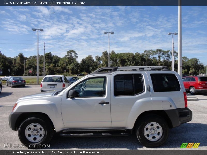 Silver Lightning Metallic / Gray 2010 Nissan Xterra X