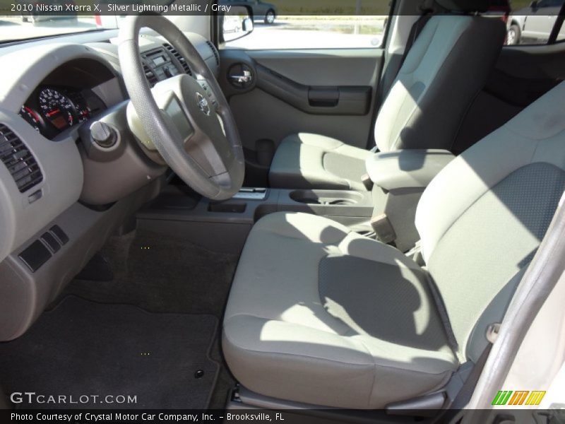 Silver Lightning Metallic / Gray 2010 Nissan Xterra X