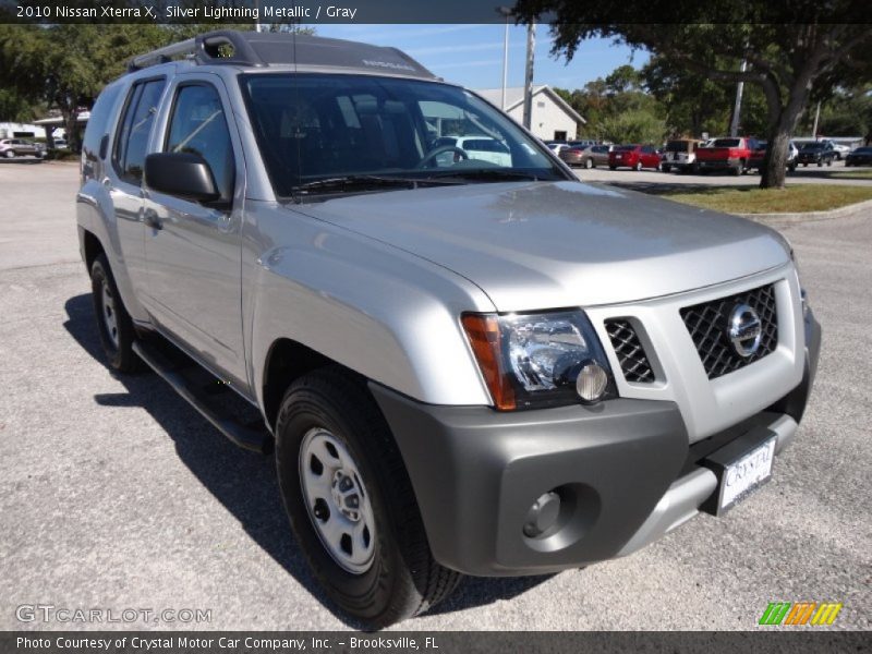 Silver Lightning Metallic / Gray 2010 Nissan Xterra X