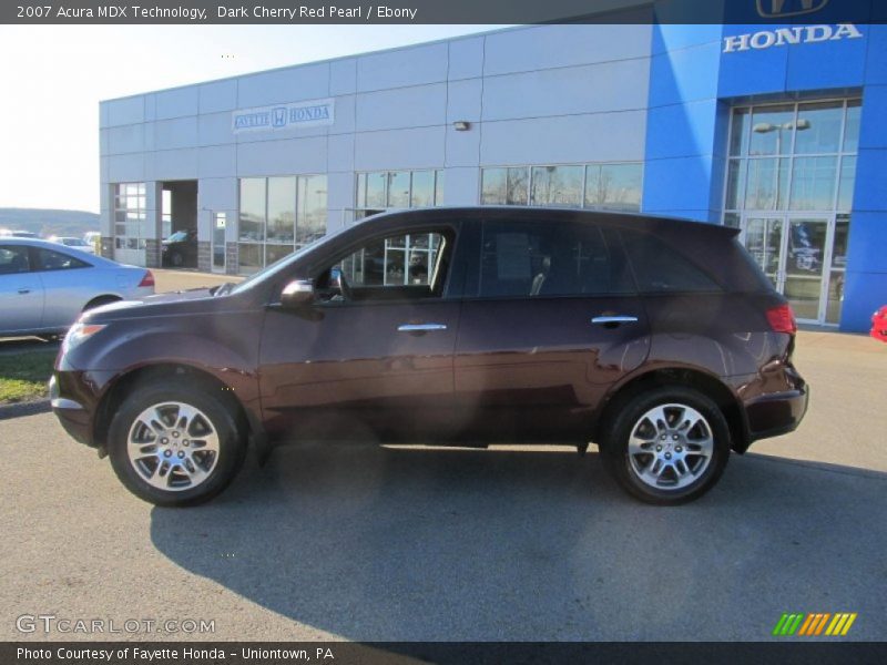 Dark Cherry Red Pearl / Ebony 2007 Acura MDX Technology