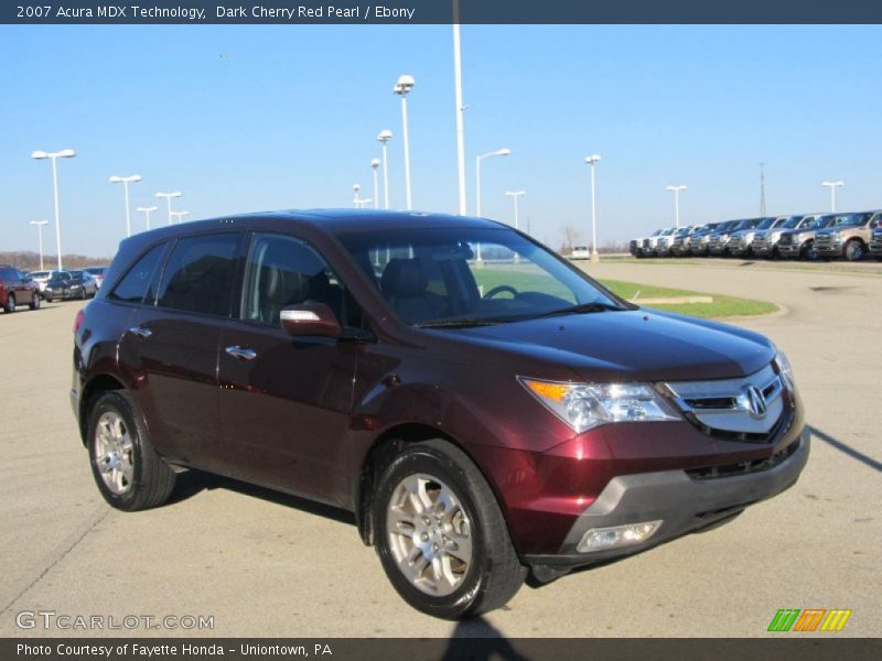 Dark Cherry Red Pearl / Ebony 2007 Acura MDX Technology