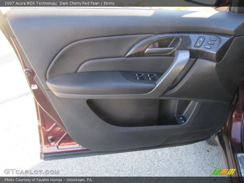 Dark Cherry Red Pearl / Ebony 2007 Acura MDX Technology