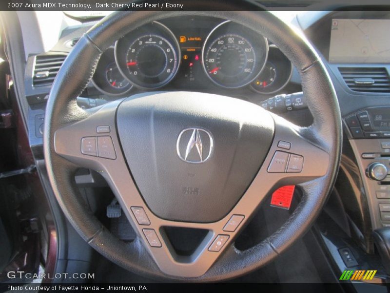 Dark Cherry Red Pearl / Ebony 2007 Acura MDX Technology