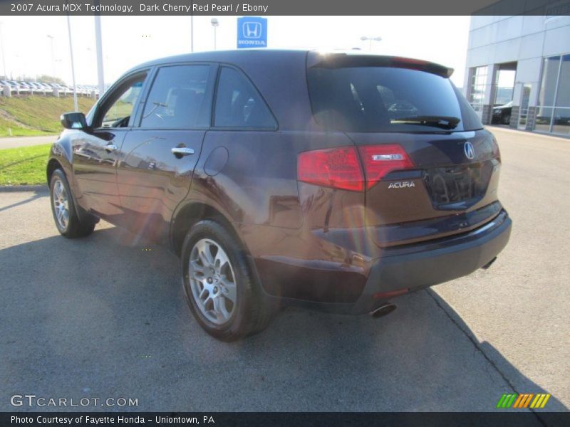Dark Cherry Red Pearl / Ebony 2007 Acura MDX Technology