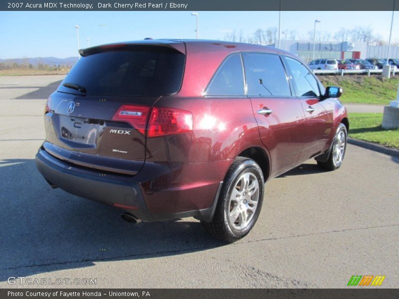 Dark Cherry Red Pearl / Ebony 2007 Acura MDX Technology